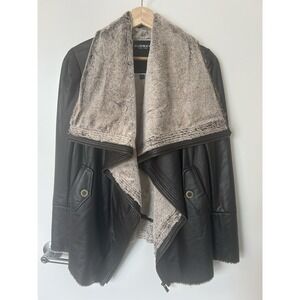 Runway  New York Moto Leather Jacket Women's Size Small Biker Chic